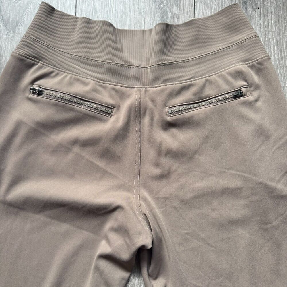Athleta Pants Womens M Beige Venice Flare Leg Slit Hem High Rise Office Commute - Picture 14 of 14